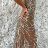 The Gabi Nude Sheer Dress - Image 2
